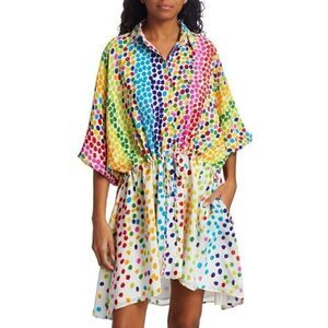 ALL THINGS MOCHI Malaya Multicolor Polka Dot Dress XS